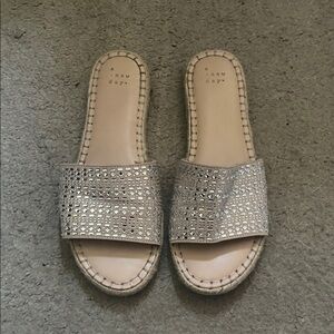 A New Day Glittering Silver Sandals